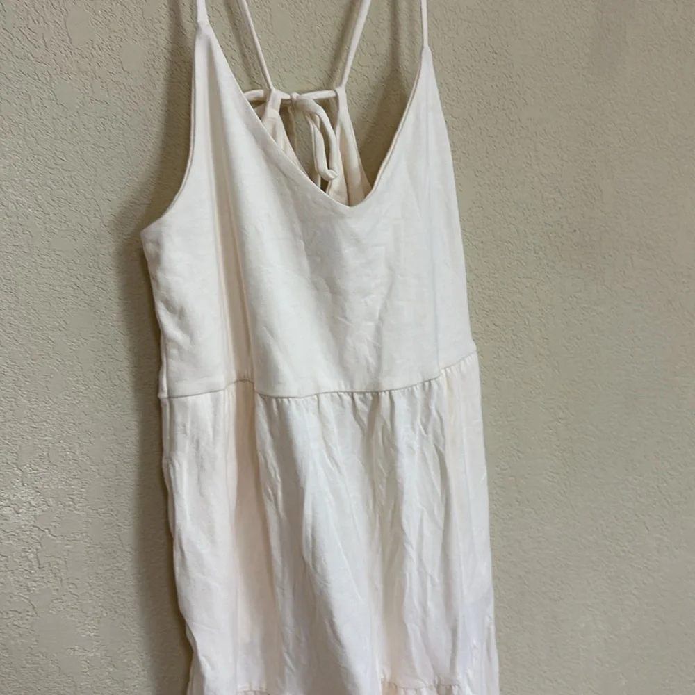 Old Navy womans cream strappy boho MAXI DRESS size M - Picture 3 of 4